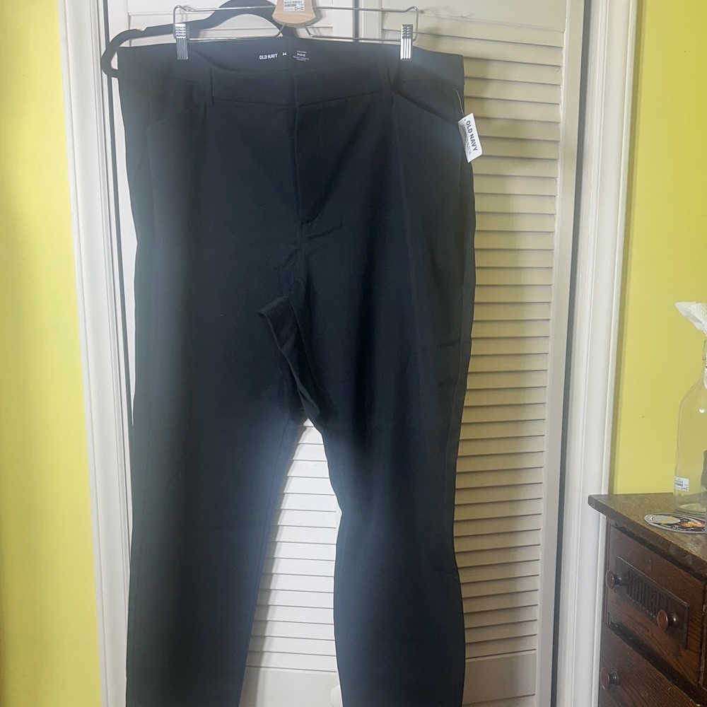 Old Navy Black Women's Straight-Leg Dress Pants